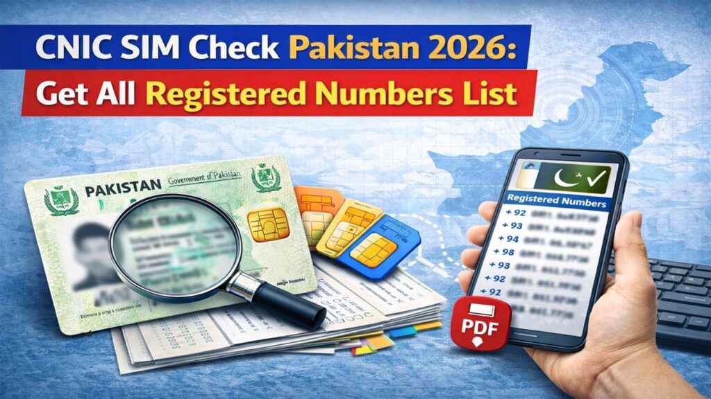 CNIC SIM Check Pakistan 2026: Get All Registered Numbers List