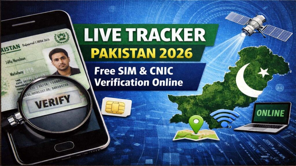 Live Tracker Pakistan 2026: Free SIM & CNIC Verification Online