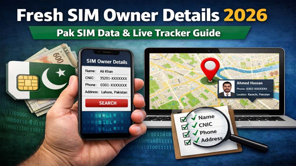 Fresh SIM Owner Details 2026: Pak SIM Data & Live Tracker